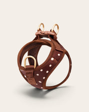 Step and Go Harness - Cocoa Polka Dot - FURRY MUSE VSHAR-XXS-BRPD