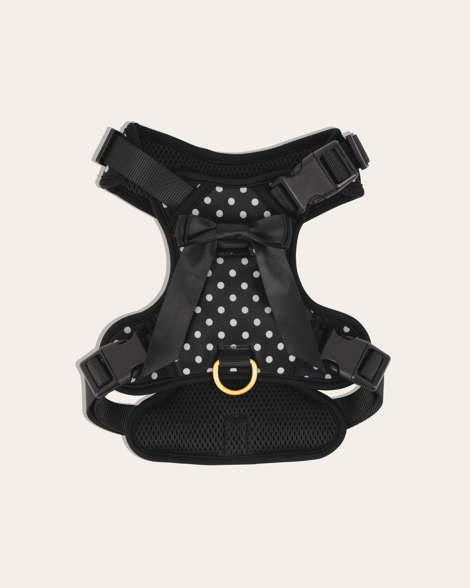 Wander! Bow Harness 2.0 - Midnight Polka Dot - FURRY MUSE WAN-HAR3-XS-BKP