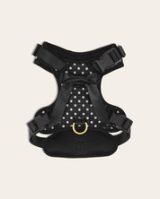 Wander! Bow Harness 2.0 - Midnight Polka Dot - FURRY MUSE WAN-HAR3-XS-BKP