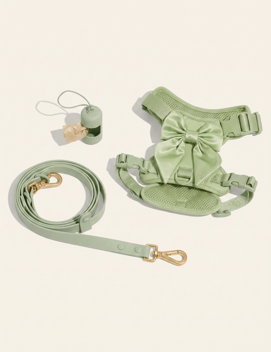 Wander! Bow Harness Kit - Matcha - FURRY MUSE WAN-HKIT-S-BK-6FT-GO