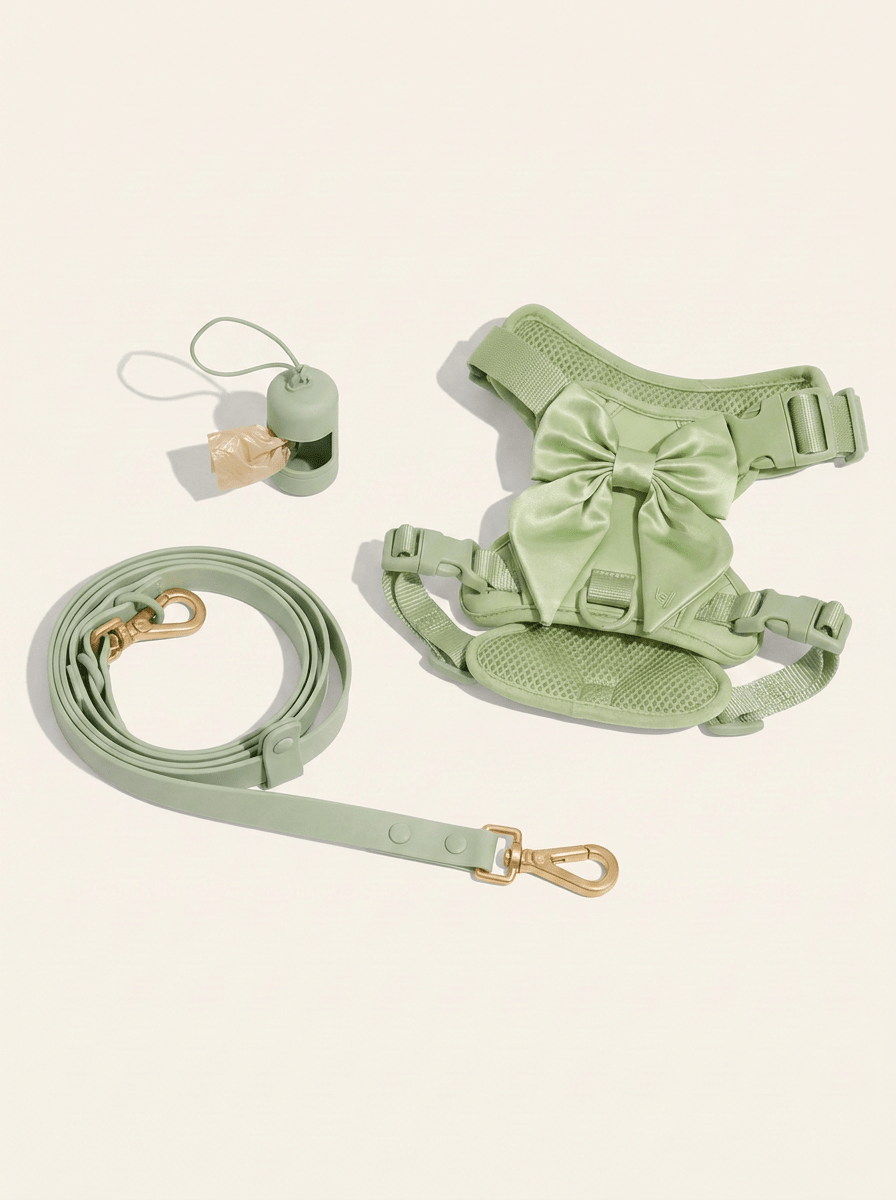 Wander! Bow Harness Kit - Matcha - FURRY MUSE WAN-HKIT-S-BK-6FT-GO