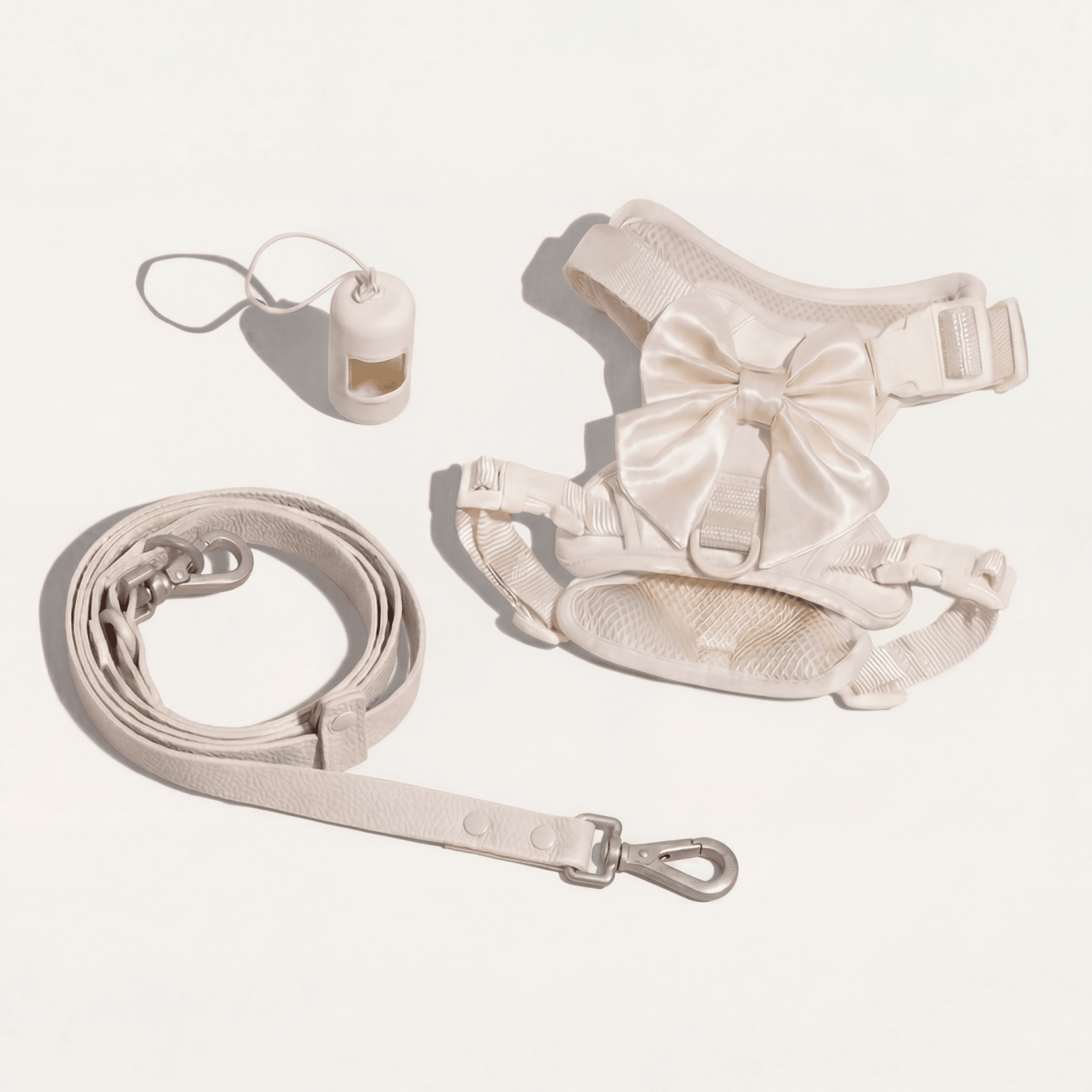 Wander! Bow Harness Kit Pearl - Silver - FURRY MUSE WAN-HKIT-XS-WH-6FT-SI