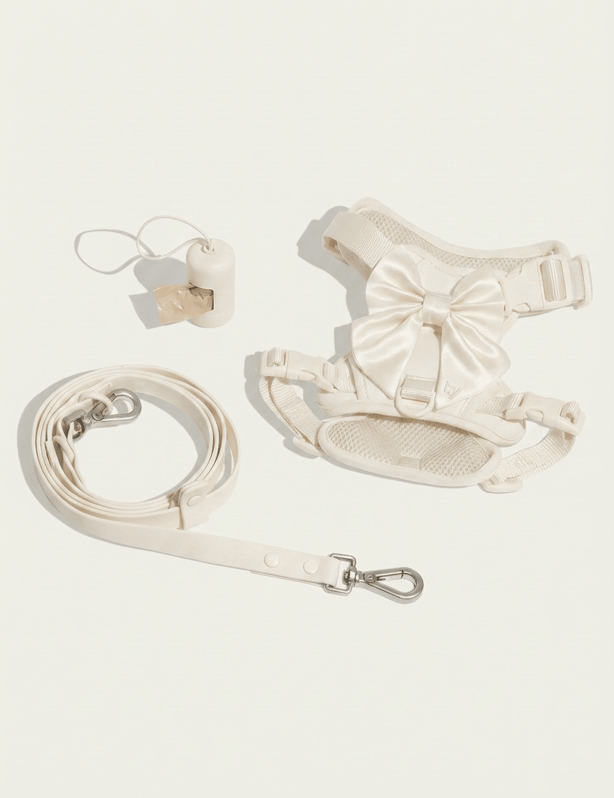 Wander! Bow Harness Kit Pearl - Silver - FURRY MUSE WAN-HKIT-XS-WH-6FT-SI