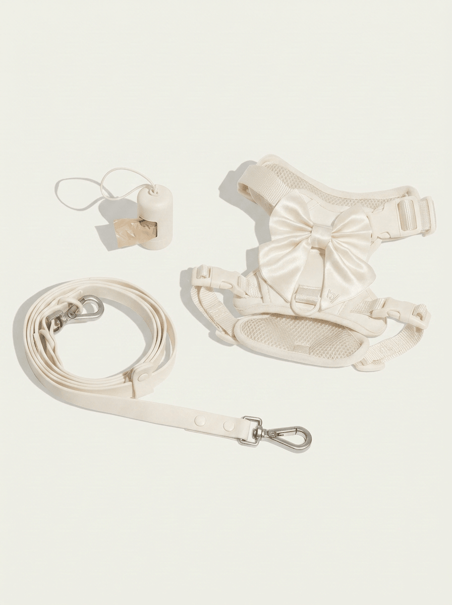 Wander! Bow Harness Kit Pearl - Silver - FURRY MUSE WAN-HKIT-XS-WH-6FT-SI