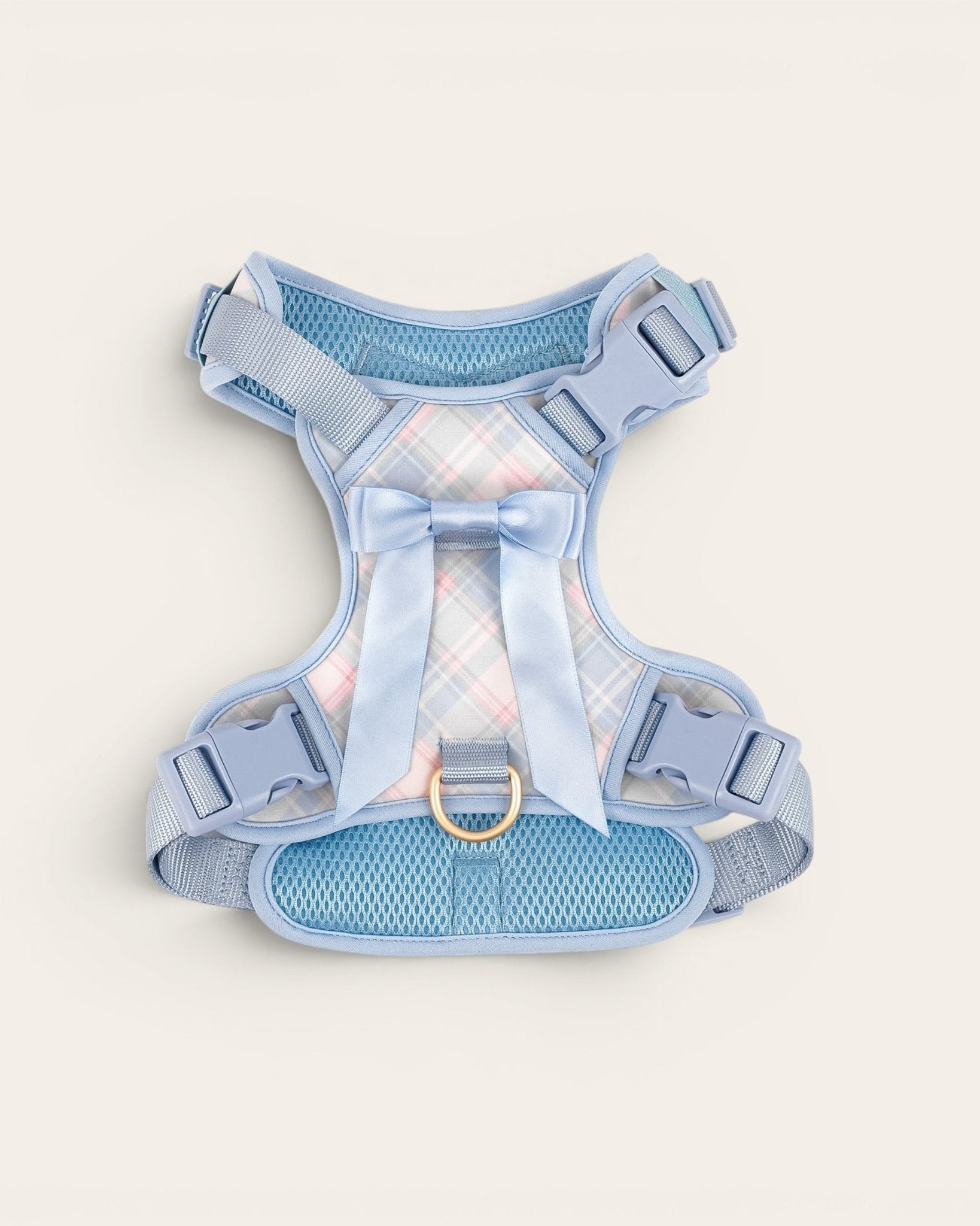 Wander! Bow Harness Kit Seaside Plaid - FURRY MUSE WAN-HKIT-XS-LBPD-6FT-GO