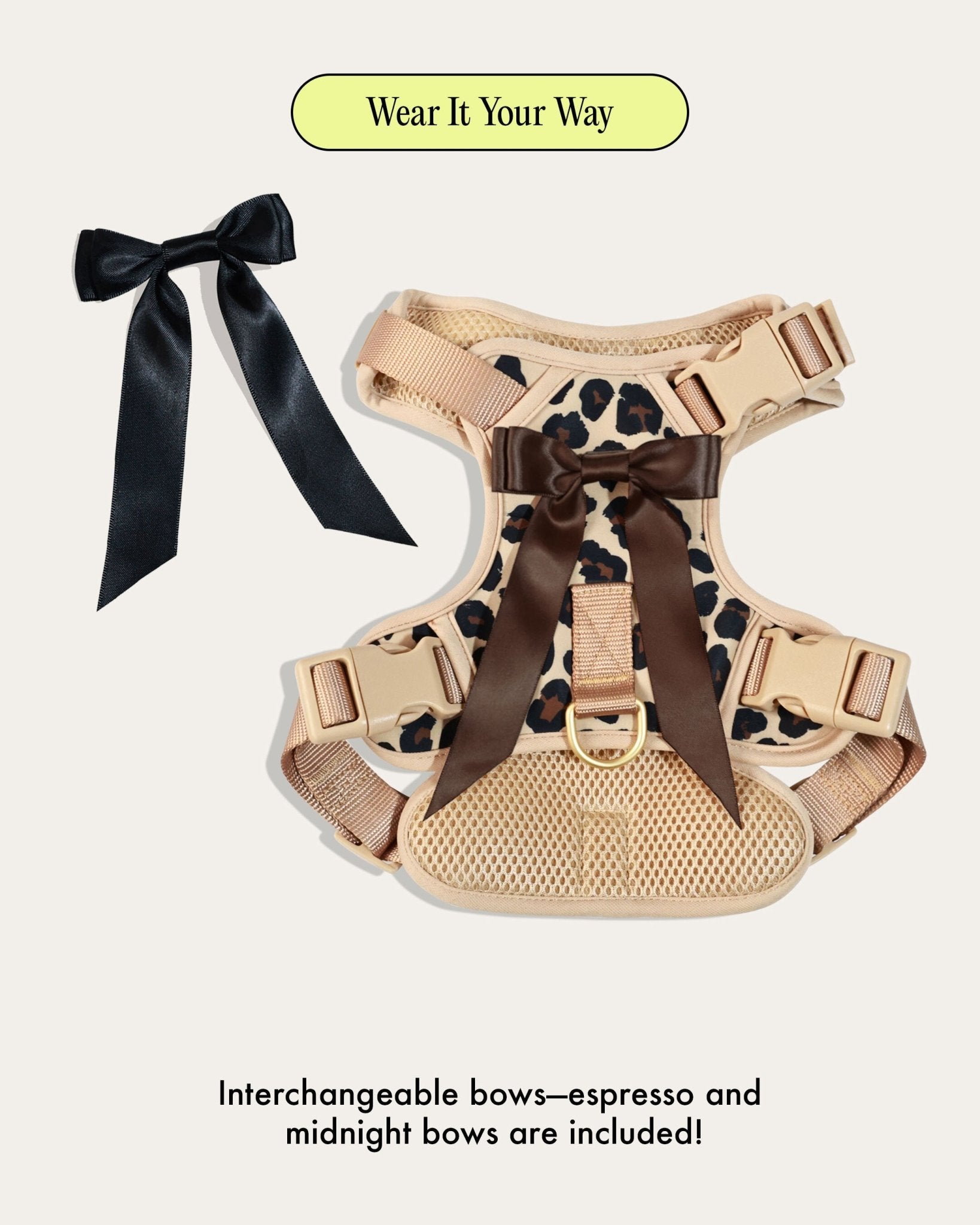 Wander! Bow Harness Leopard - FURRY MUSE WAN - HAR2 - XS - LEO
