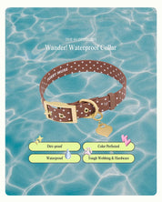 Wander! Collar 2.0 - Cocoa Polka Dot - FURRY MUSE WAN-COL2-S-BRP