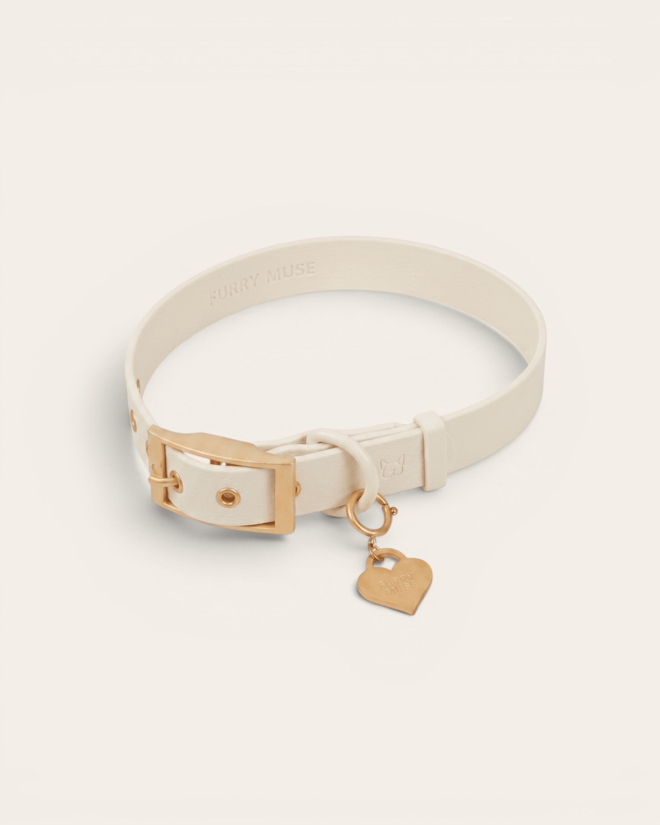 Wander! Collar 2.0 - Pearl - FURRY MUSE WAN-COL2-S-WH-GO