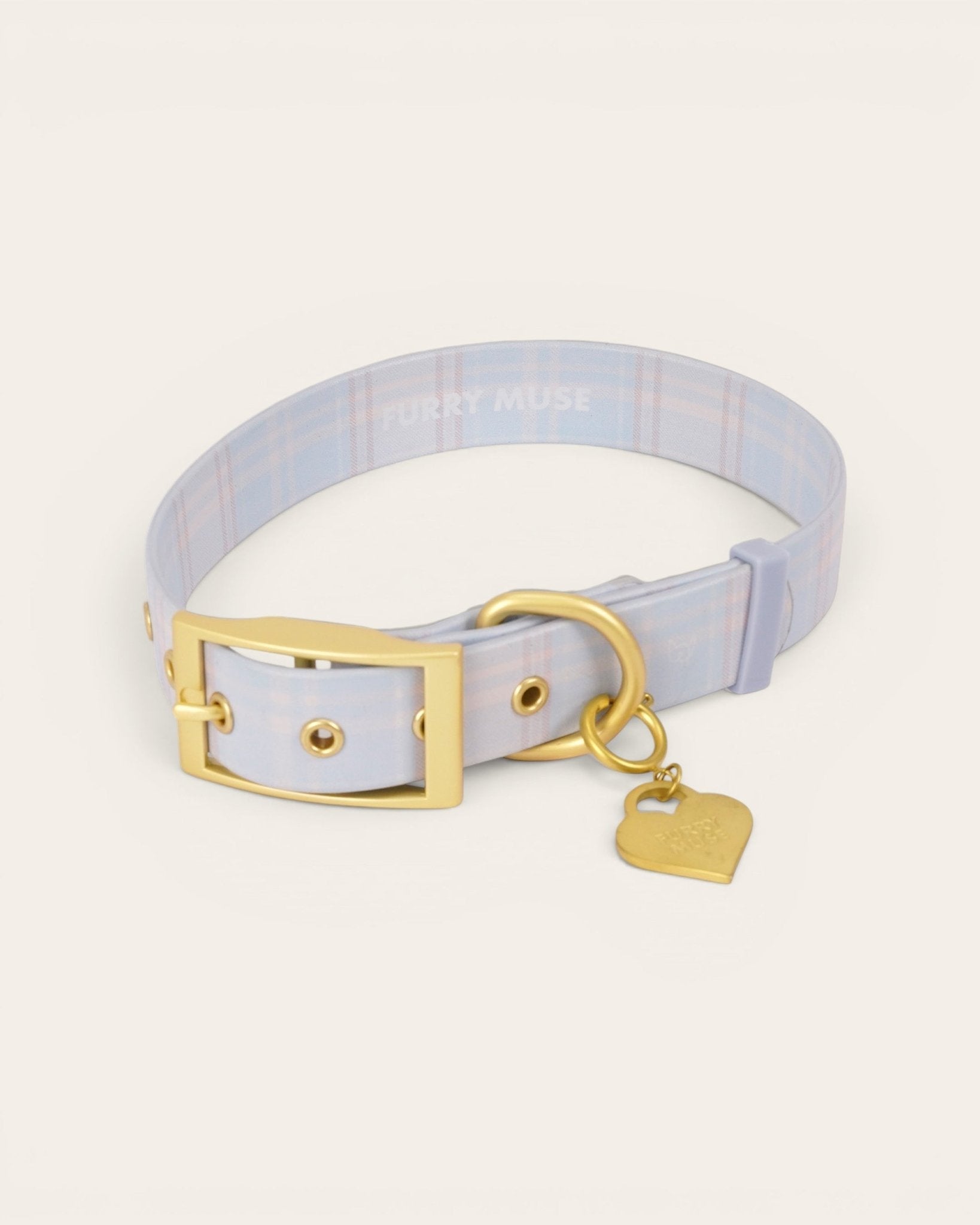 Wander! Collar 2.0 - Seaside Plaid - FURRY MUSE WAN-COL2-S-LBPD