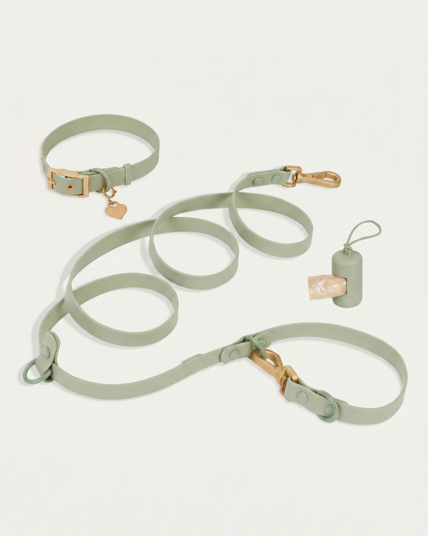 Wander! Collar Kit - Matcha - FURRY MUSE WAN-CKIT-S-GR-6FT-GO