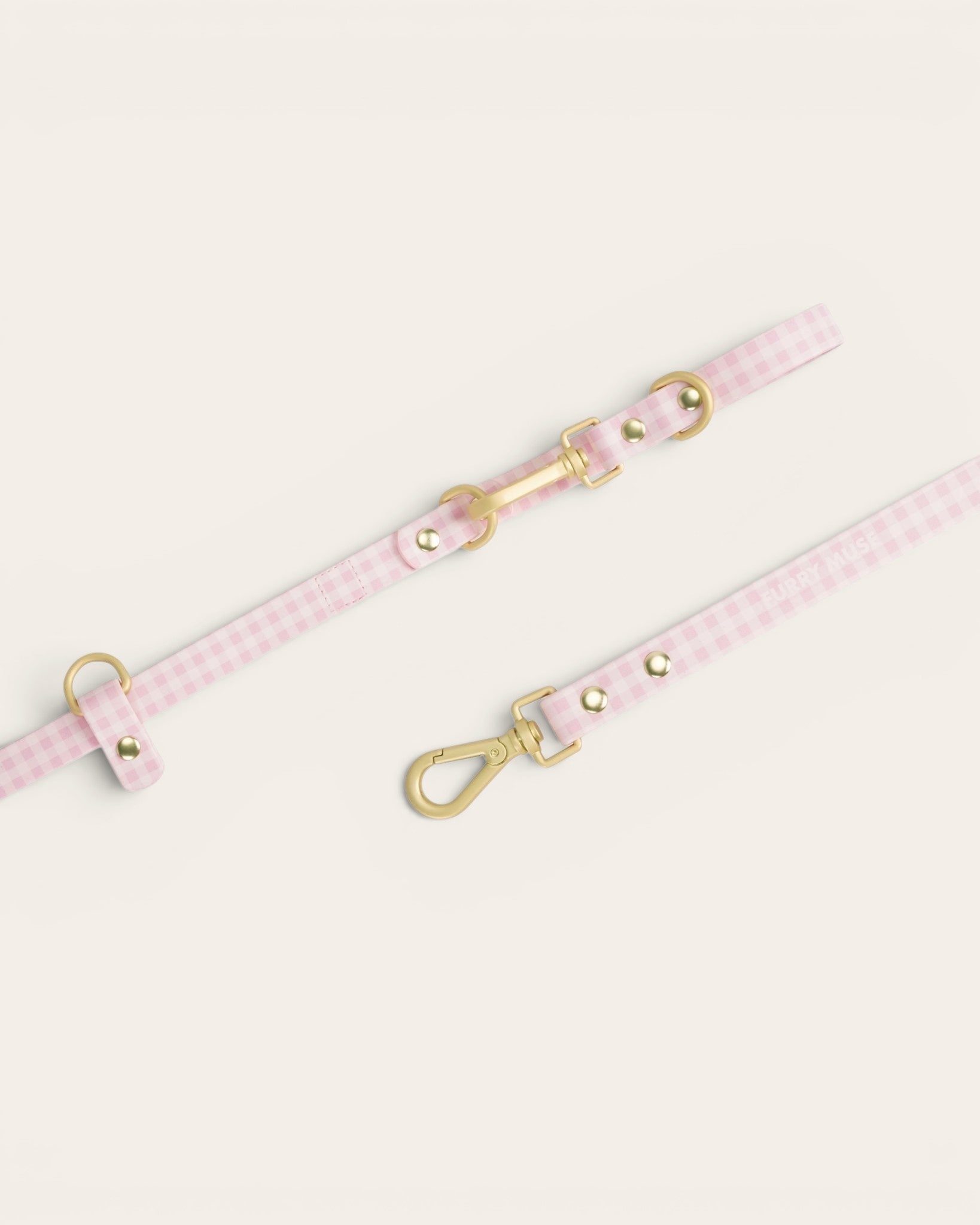 Wander! Multiway Leash - Blossom Gingham - FURRY MUSE WAN-LEA-6FT-PNP
