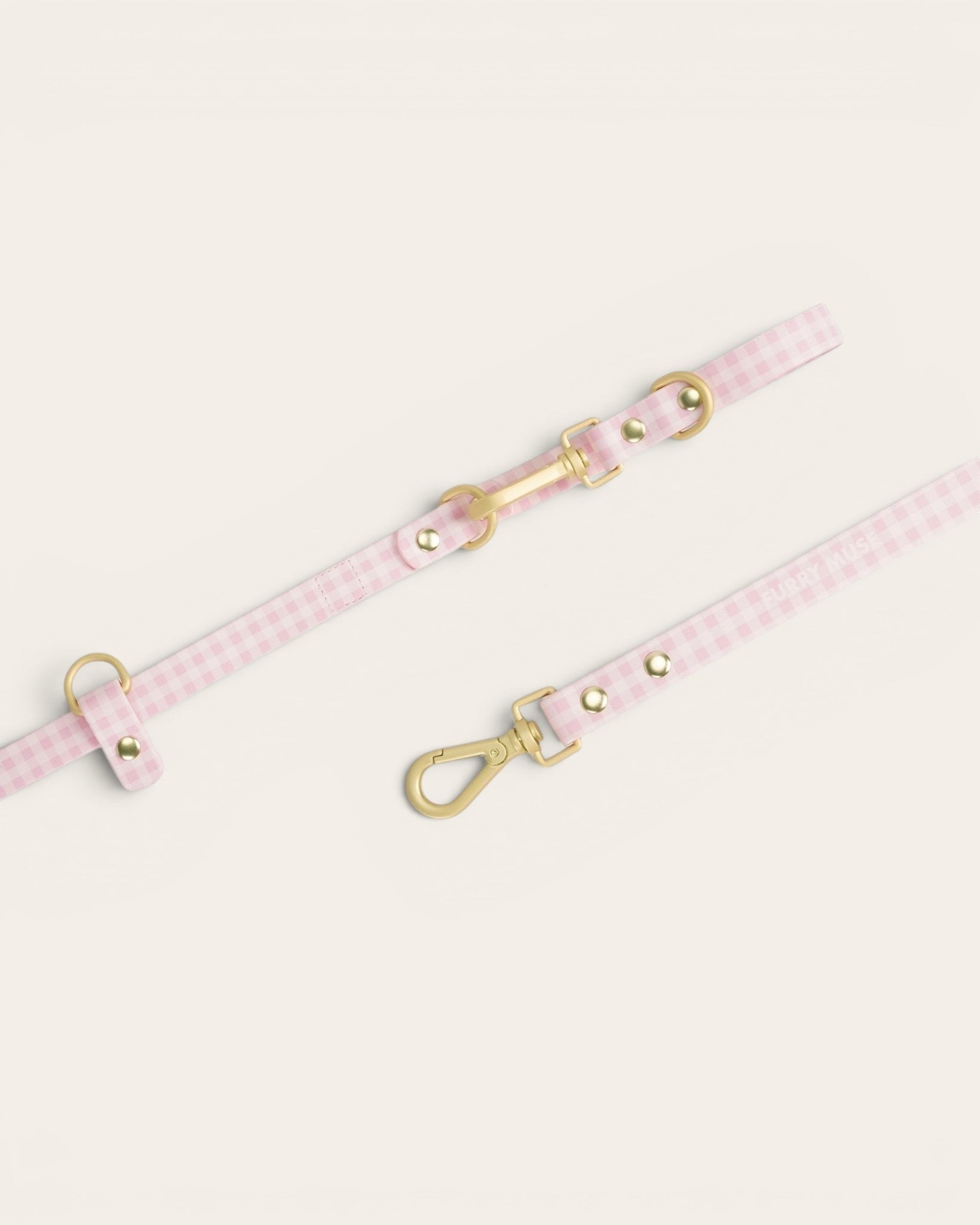Wander! Multiway Leash - Blossom Gingham - FURRY MUSE WAN-LEA-6FT-PNP