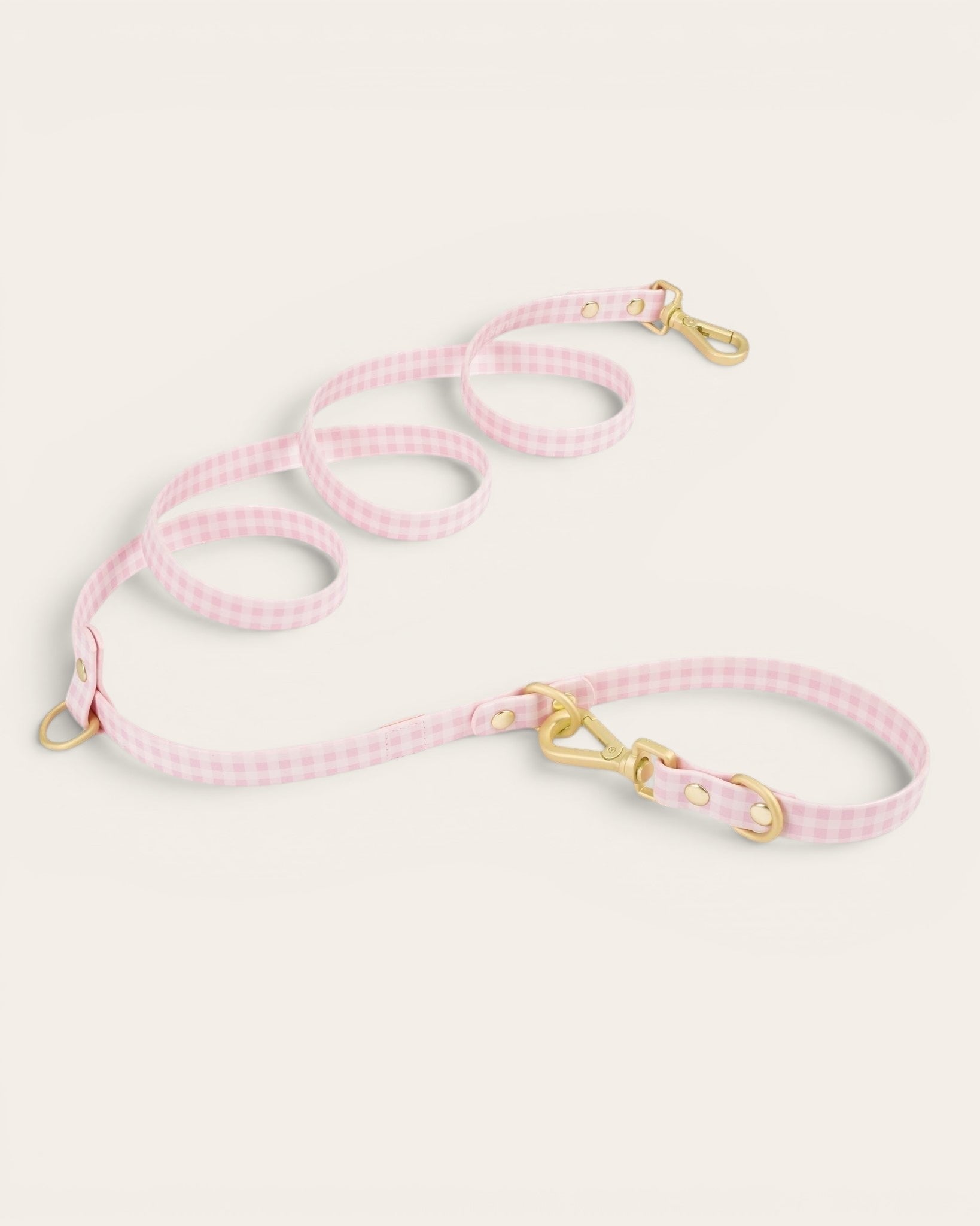 Wander! Multiway Leash - Blossom Gingham - FURRY MUSE WAN-LEA-6FT-PNP