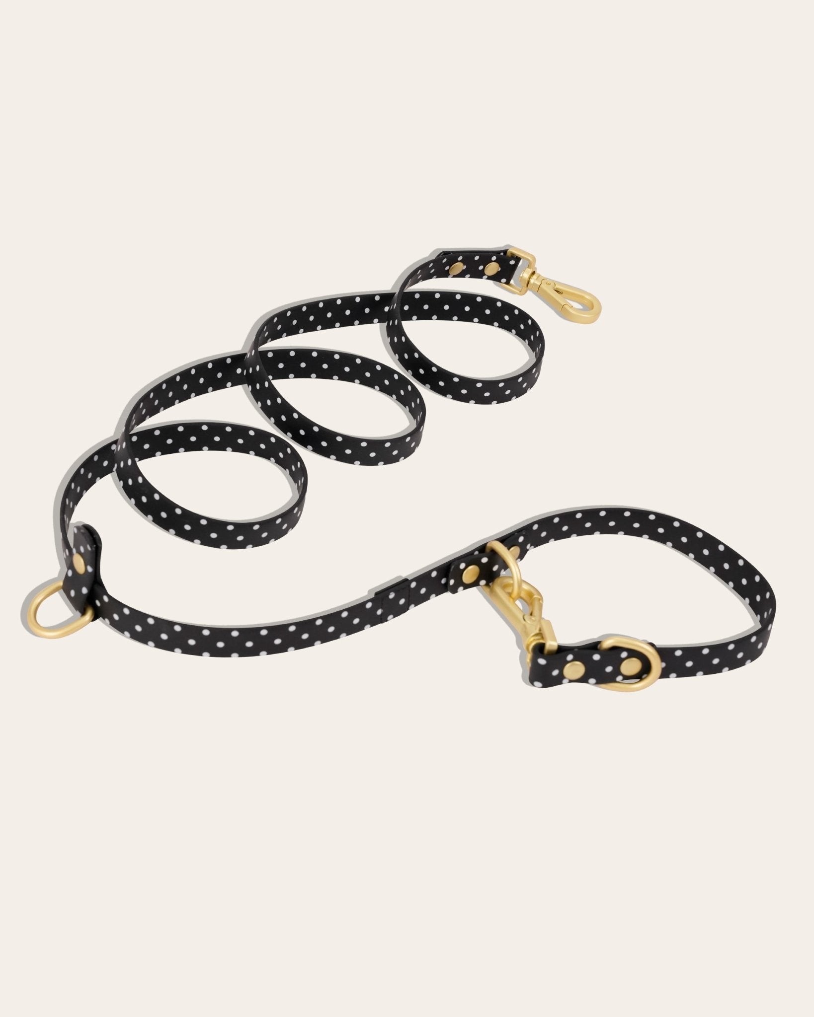 Wander! Multiway Leash - Midnight Polka Dot - FURRY MUSE WAN-LEA-6FT-BKP-GO