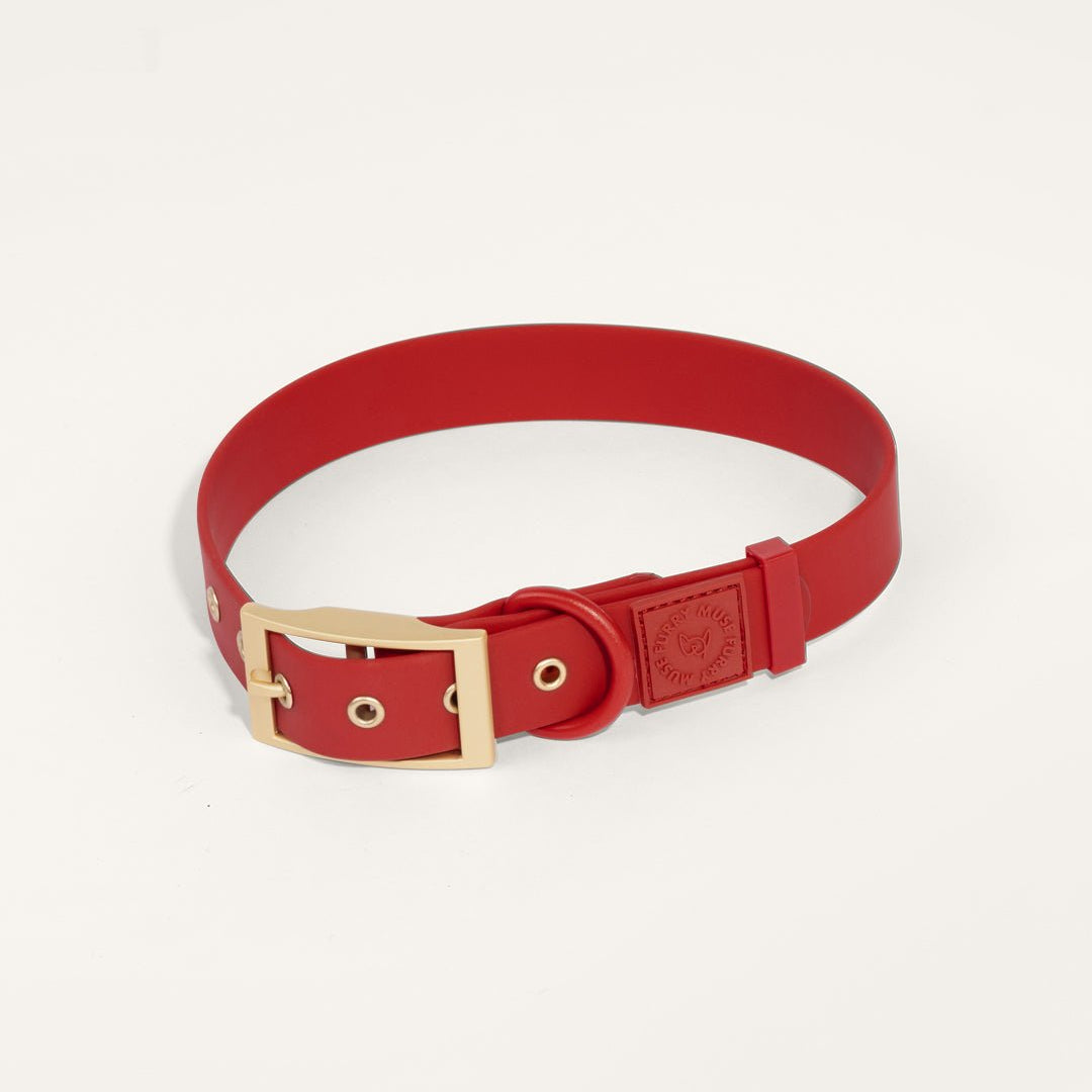Wander! Waterproof Collar Cherry - FURRY MUSE WAN - COL - S - RD