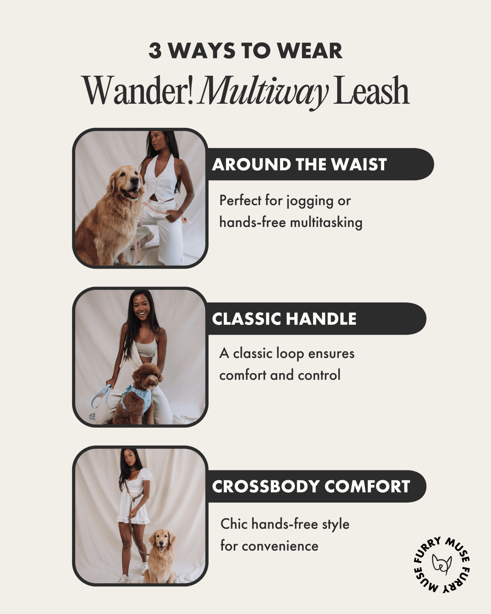 Wander! Waterproof Leopard Collar & Leash Kit - FURRY MUSE WAN - KIT - S - LEO