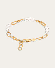 Zoe necklace with pearls in golden jewelry by Furry Muse, an elegant accessory for pet lovers